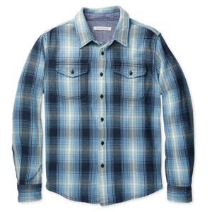 BNWT Outerknown Blue Plaid Blanket Shirt L